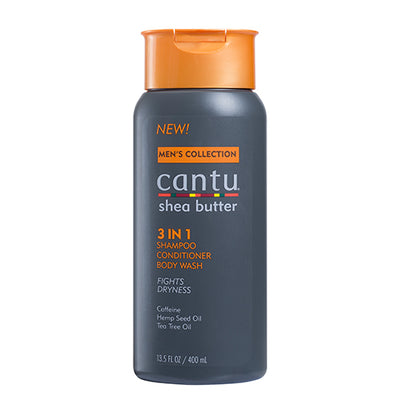 Cantu Men's 3 in 1 Shampoo, Conditioner, and Body Wash