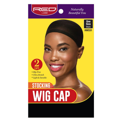 HWC01 Stocking Wig Cap, Black, 2pcs in pack