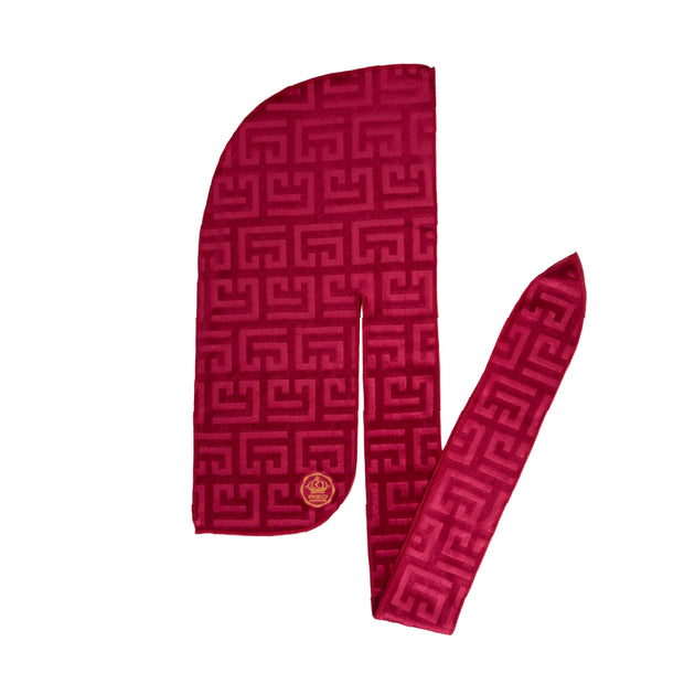 Red by Kiss Bow Wow X Power Wave Pattern Velvet Durag