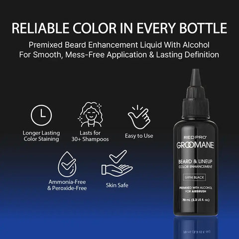 Red Pro Groomane Beard Lineup Color Enhancement – Premixed for Airbrush Use