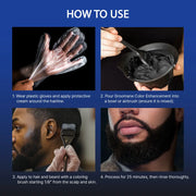 Groomane Semi-Permanent Beard Dye Color Enhancement for Men’s Beards, Hairlines & Fades