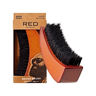 Red by Kiss Premium Beard Medium Soft Moon Shape Brush-BR205