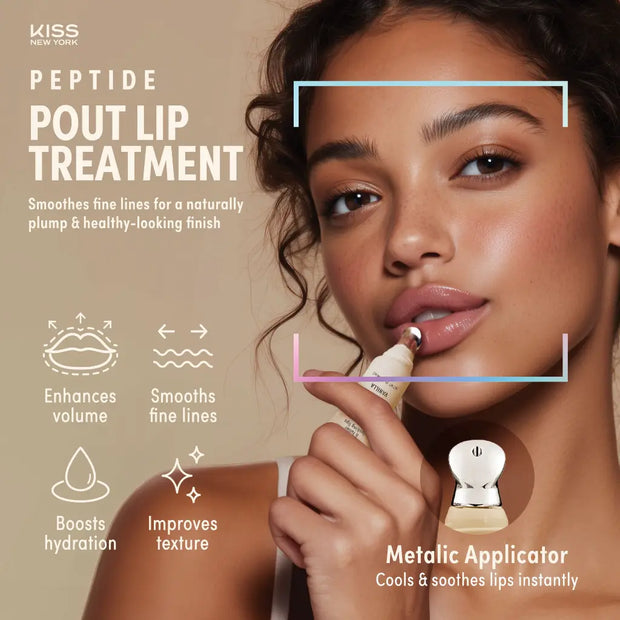 Peptide Pout Lip Treatment – Hydrating Gloss with Cooling Metal Tip