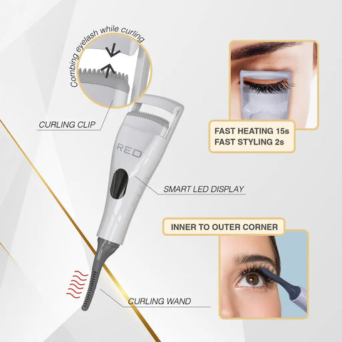 Electric Dual-Sided Heated Eyelash Curler & Curling Wand