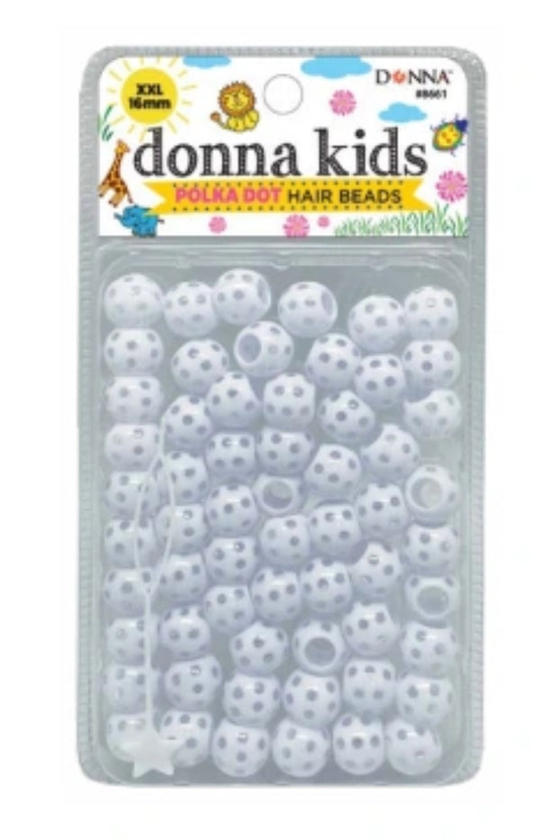 Donna 16mm Extra Large Polka Dot Plastic Hair Beads