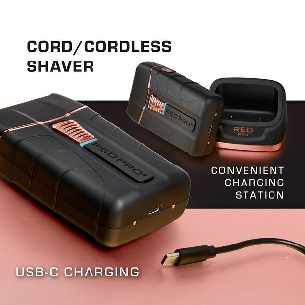 PSV02 Professional Cordless Shaver – Matte Black (Charging Stand Included)