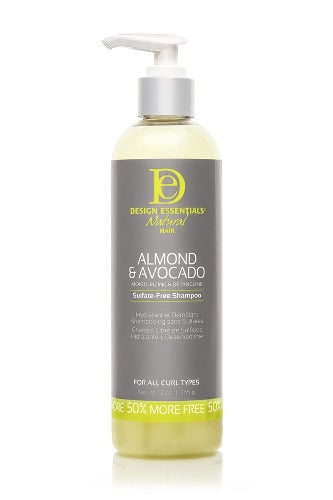 Design Essentials Natural Hair ALMOND & AVOCADO SULFATE-FREE SHAMPOO 12oz