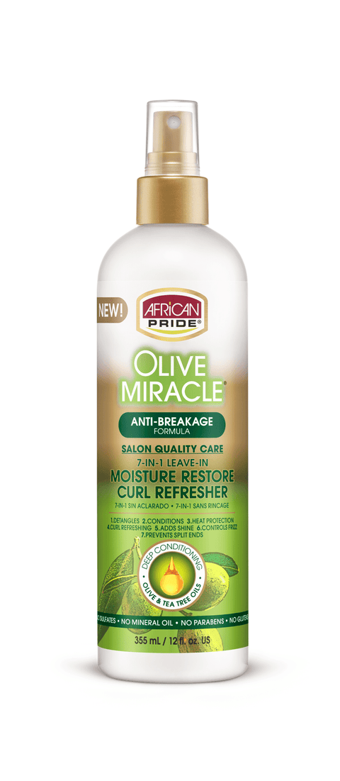 African Pride Olive Miracle 7-in-1 Leave-in Moisture Restore Curl Refresher