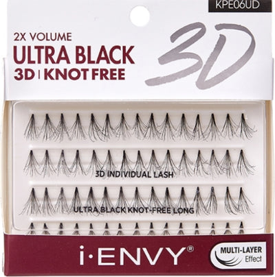 I Envy Knot-free Ultra Black 3D Individual Lash – Long KPE06UD