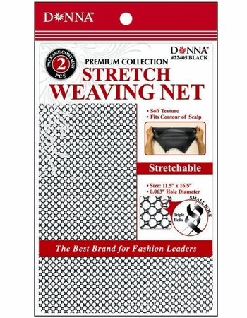 Donna Deluxe Weaving Cap Net Black,Pack of 6