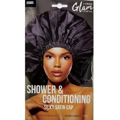 Glam Collection by Donna Shower & Conditioning Silky Satin Cap Jumbo Midnight
