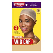 Red by Kiss Stocking Wig Cap, Beige, 2pcs in pack